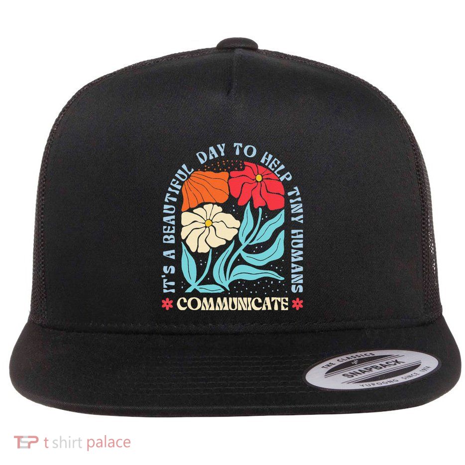 Speech Language Pathologist Pathology Speech Therapy Slp Flat Bill Trucker Hat