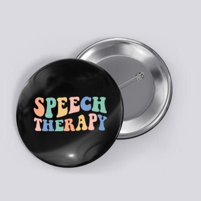 Speech Language Pathologist Rainbow Speech Therapy Gift SLP Button