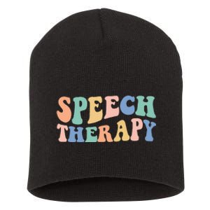 Speech Language Pathologist Rainbow Speech Therapy Gift SLP Short Acrylic Beanie