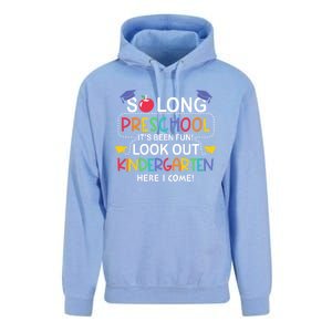 So Long Preschool Its Been Look Out Kindergarten Here I Come Back To School Unisex Surf Hoodie