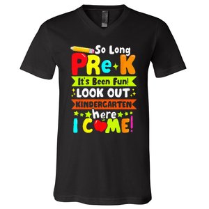 So Long Pre K Its Been Kindergarten Here I Come V-Neck T-Shirt