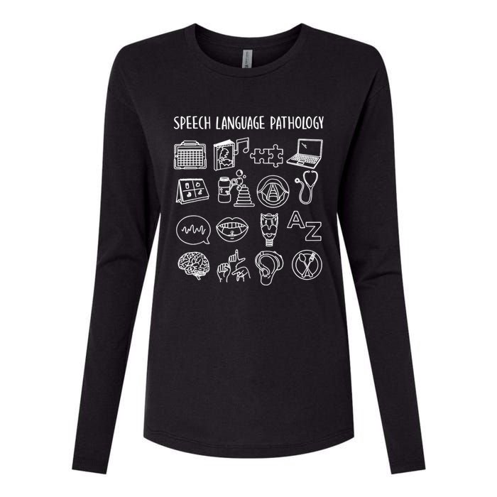 Speech Language Pathology Pathologist SLP Speech Therapist Womens Cotton Relaxed Long Sleeve T-Shirt