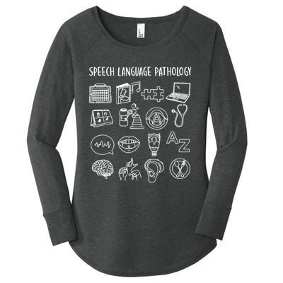 Speech Language Pathology Pathologist SLP Speech Therapist Women's Perfect Tri Tunic Long Sleeve Shirt