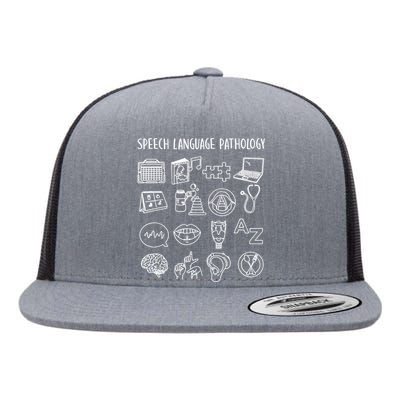 Speech Language Pathology Pathologist SLP Speech Therapist Flat Bill Trucker Hat