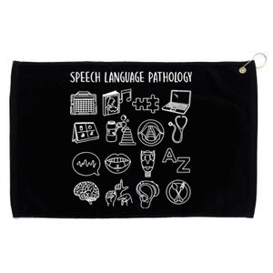 Speech Language Pathology Pathologist SLP Speech Therapist Grommeted Golf Towel