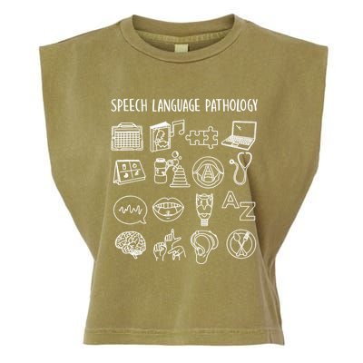 Speech Language Pathology Pathologist SLP Speech Therapist Garment-Dyed Women's Muscle Tee