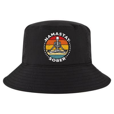 Skeleton Lotus Position Yoga Sober Addiction Recovery Cool Comfort Performance Bucket Hat