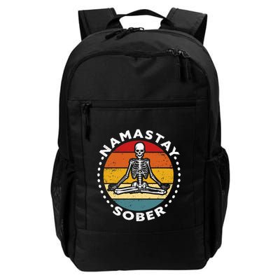 Skeleton Lotus Position Yoga Sober Addiction Recovery Daily Commute Backpack
