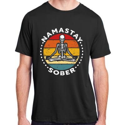 Skeleton Lotus Position Yoga Sober Addiction Recovery Adult ChromaSoft Performance T-Shirt