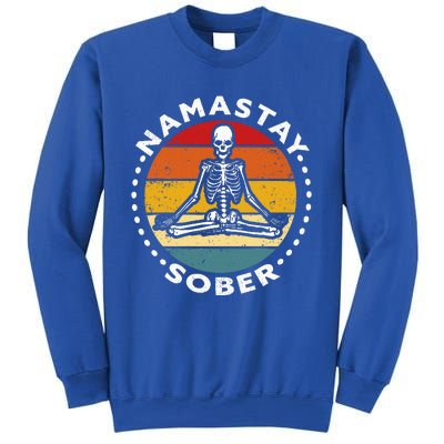 Skeleton Lotus Position Yoga Sober Addiction Recovery Sweatshirt