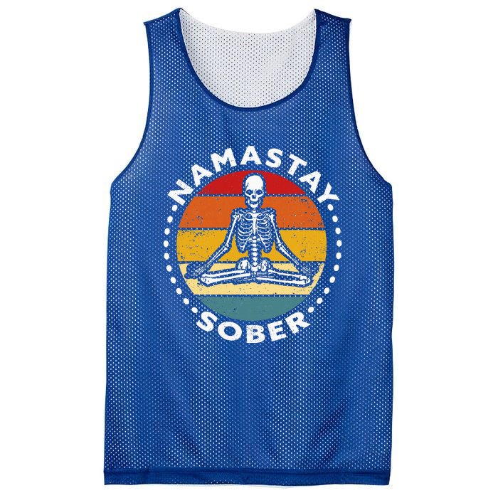 Skeleton Lotus Position Yoga Sober Addiction Recovery Mesh Reversible Basketball Jersey Tank