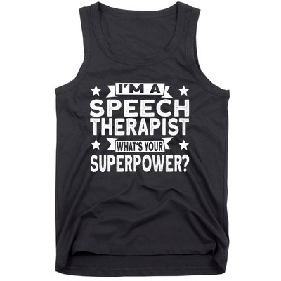 Speech Language Pathologist Superhero Speech Therapy Tank Top