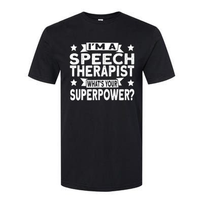 Speech Language Pathologist Superhero Speech Therapy Softstyle CVC T-Shirt