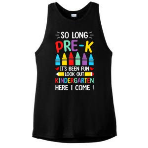 So Long Pre K Graduation Kindergarten Here I Come 2024 Gift Ladies PosiCharge Tri-Blend Wicking Tank