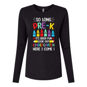 So Long Pre K Graduation Kindergarten Here I Come 2024 Gift Womens Cotton Relaxed Long Sleeve T-Shirt