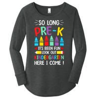 So Long Pre K Graduation Kindergarten Here I Come 2024 Gift Women's Perfect Tri Tunic Long Sleeve Shirt