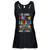 So Long Pre K Graduation Kindergarten Here I Come 2024 Gift Ladies Essential Flowy Tank