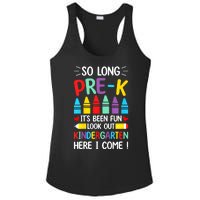 So Long Pre K Graduation Kindergarten Here I Come 2024 Gift Ladies PosiCharge Competitor Racerback Tank