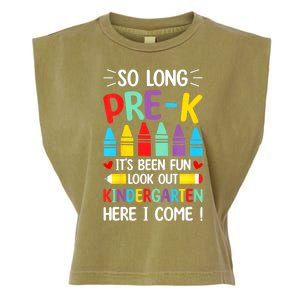 So Long Pre K Graduation Kindergarten Here I Come 2024 Gift Garment-Dyed Women's Muscle Tee