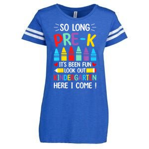 So Long Pre K Graduation Kindergarten Here I Come 2024 Gift Enza Ladies Jersey Football T-Shirt