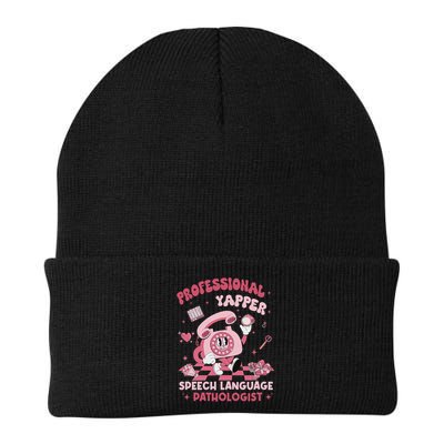Speech Language Pathologist Retro Slp Professional Yapper Knit Cap Winter Beanie