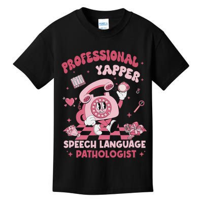 Speech Language Pathologist Retro Slp Professional Yapper Kids T-Shirt