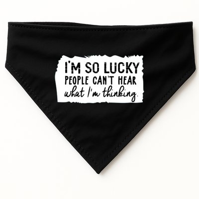 So Lucky People Cant Hear What Im Thinking USA-Made Doggie Bandana