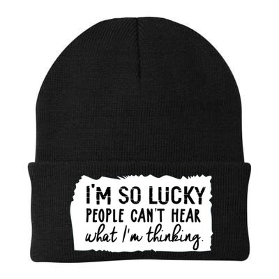 So Lucky People Cant Hear What Im Thinking Beanie