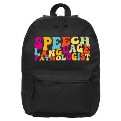 Speech Language Pathologist Boho Retro Speech Therapy SLP 16 in Basic Backpack