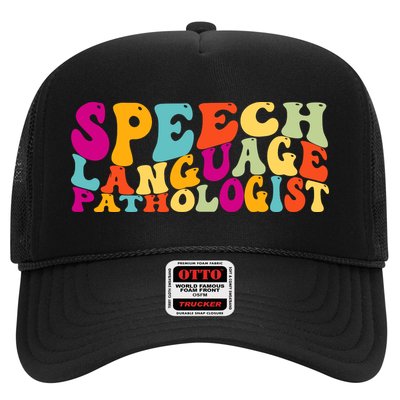 Speech Language Pathologist Boho Retro Speech Therapy SLP Trucker Hat
