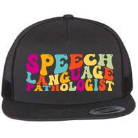 Speech Language Pathologist Boho Retro Speech Therapy SLP Flat Bill Trucker Hat