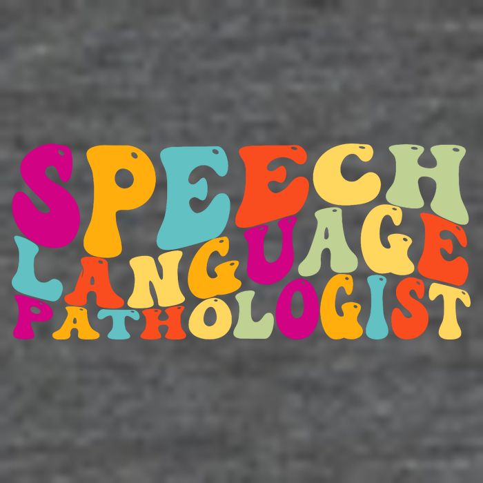 Speech Language Pathologist Boho Retro Speech Therapy SLP Flat Bill Trucker Hat