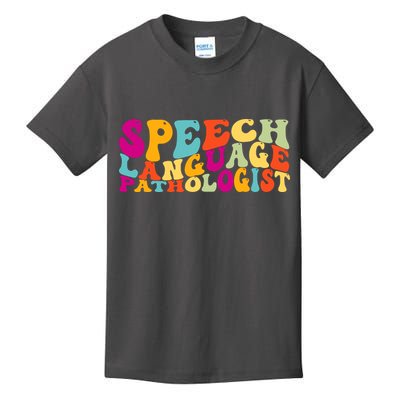 Speech Language Pathologist Boho Retro Speech Therapy SLP Kids T-Shirt