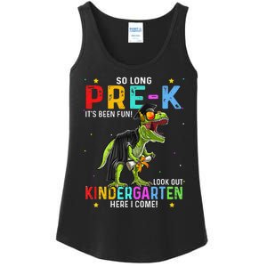 So Long Pre-K Kindergarten Here I Come Dinosaur Graduation Ladies Essential Tank