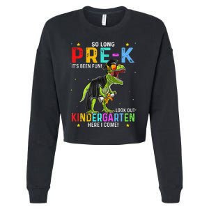 So Long Pre-K Kindergarten Here I Come Dinosaur Graduation Cropped Pullover Crew