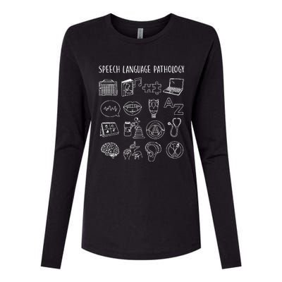 Speech Language Pathology Pathologist SLP Speech Therapist Womens Cotton Relaxed Long Sleeve T-Shirt