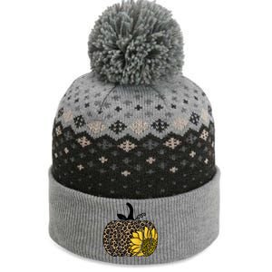 Sunflower Leopard Pumpkin The Baniff Cuffed Pom Beanie