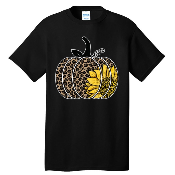 Sunflower Leopard Pumpkin Tall T-Shirt