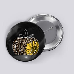 Sunflower Leopard Pumpkin Button