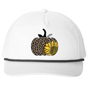 Sunflower Leopard Pumpkin Snapback Five-Panel Rope Hat