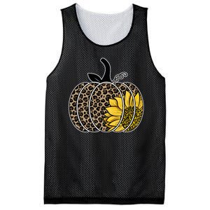 Sunflower Leopard Pumpkin Mesh Reversible Basketball Jersey Tank