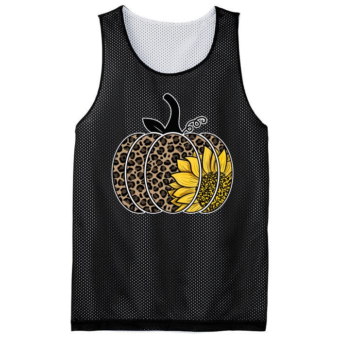 Sunflower Leopard Pumpkin Mesh Reversible Basketball Jersey Tank