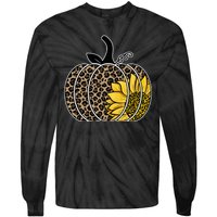 Sunflower Leopard Pumpkin Tie-Dye Long Sleeve Shirt