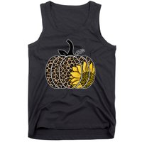 Sunflower Leopard Pumpkin Tank Top