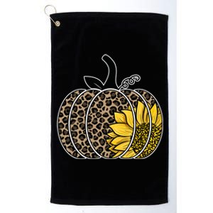 Sunflower Leopard Pumpkin Platinum Collection Golf Towel