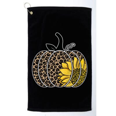 Sunflower Leopard Pumpkin Golf Towel