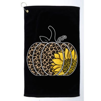 Sunflower Leopard Pumpkin Platinum Collection Golf Towel