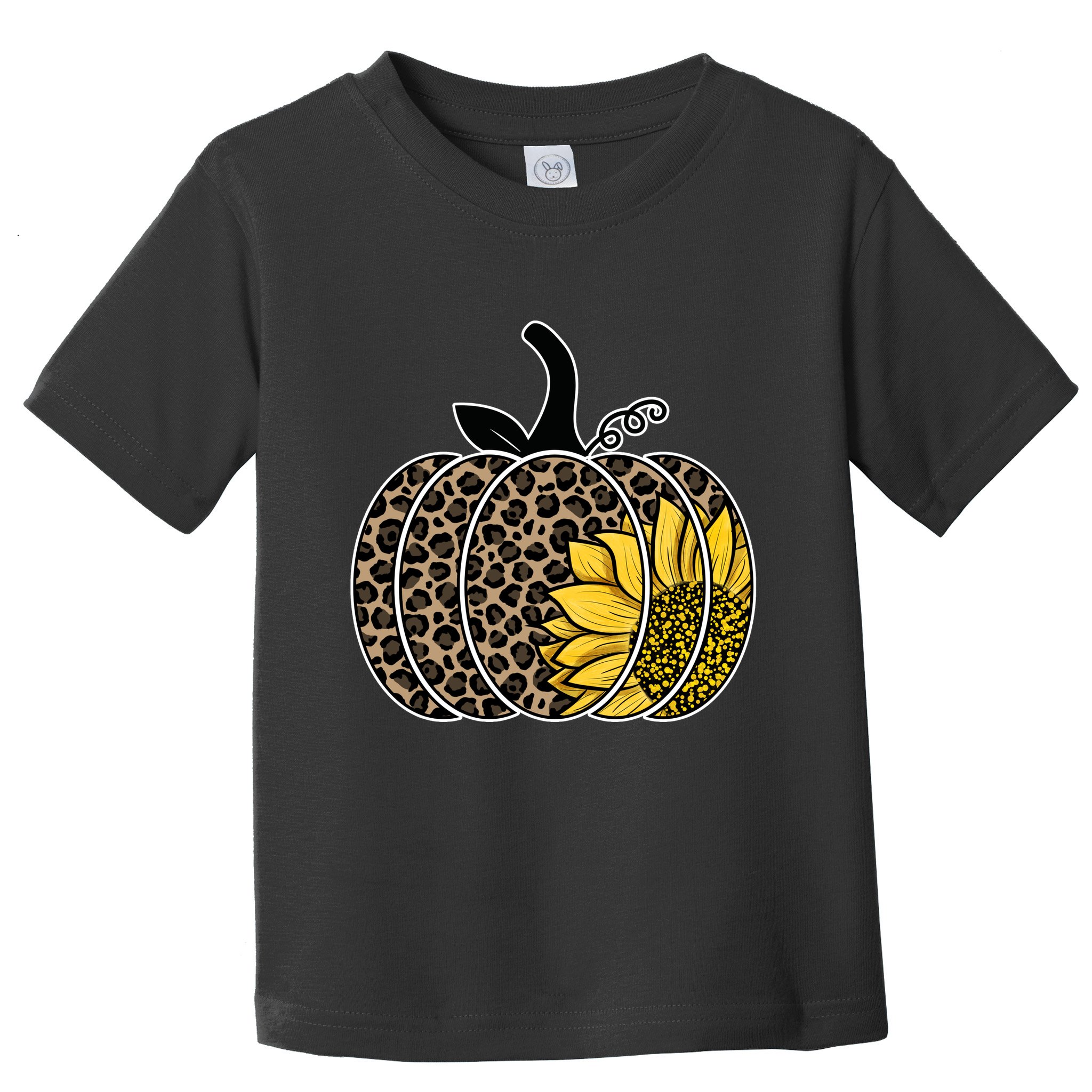 Sunflower Leopard Pumpkin Toddler T-Shirt