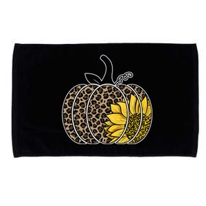 Sunflower Leopard Pumpkin Microfiber Hand Towel