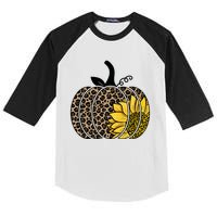 Sunflower Leopard Pumpkin Kids Colorblock Raglan Jersey